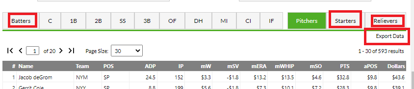 Auction Calculator Draft Sheet