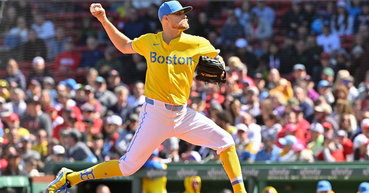 Apr 20, 2025; Boston, Massachusetts, USA; Boston Red Sox starting pitcher Tanner Houck (89) pitches against the Chicago White Sox during the second inning at Fenway Park.