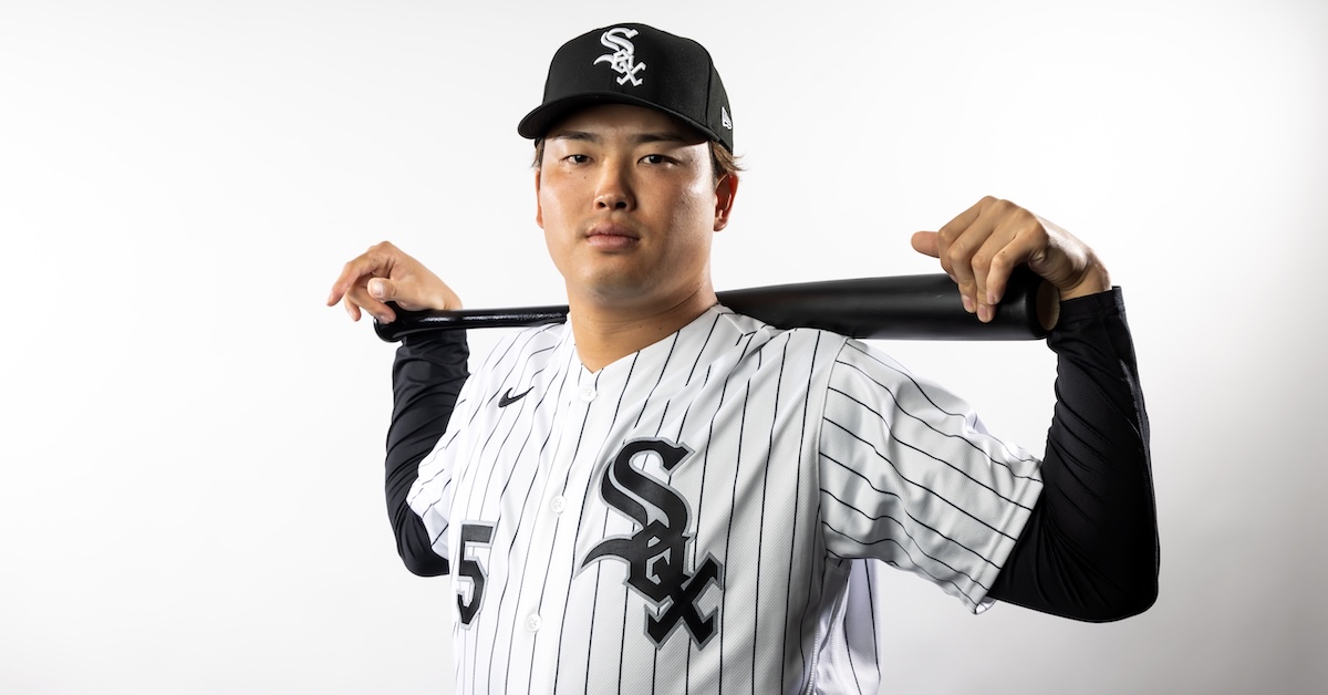 Chicago White Sox infielder Munetaka Murakami poses for a portrait during photo day at Camelback Ranch.